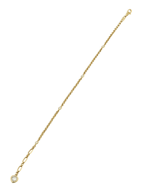 Браслет из лимонного золота c фианитом