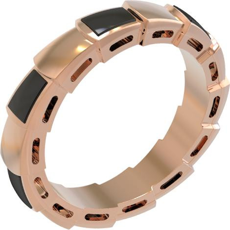 Кольцо из золота c ониксом