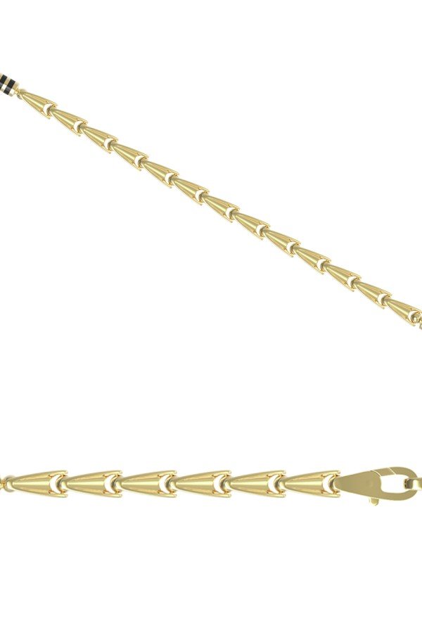 Цепь из лимонного золота c эмаль