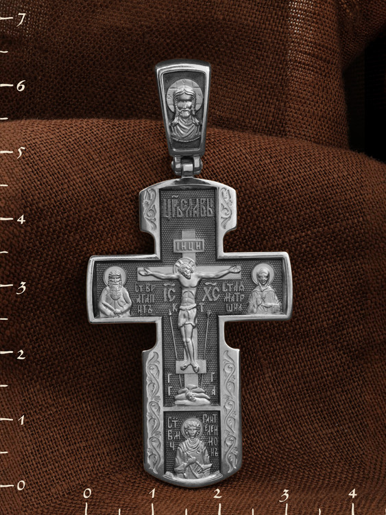 Крест из белого золота