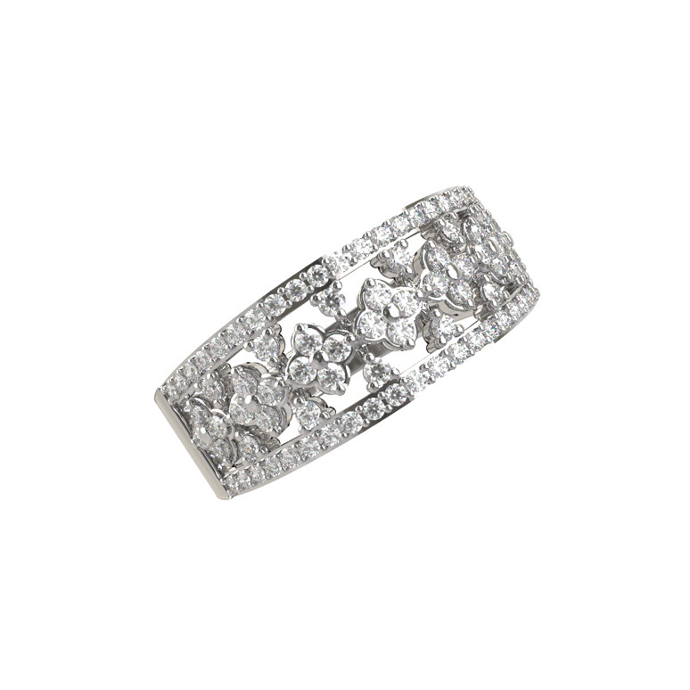 Кольцо из белого золота c бриллиантами