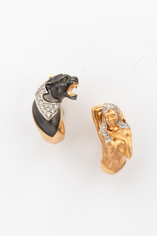 Серьги из золота c фианитом