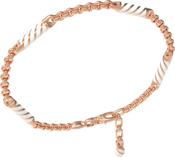 Браслет из золота c эмаль