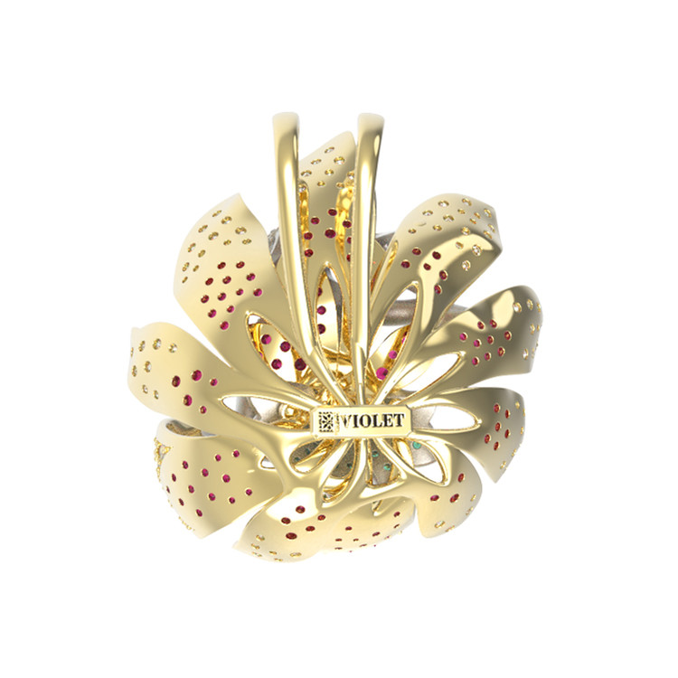 Подвеска из лимонного золота c фианитом