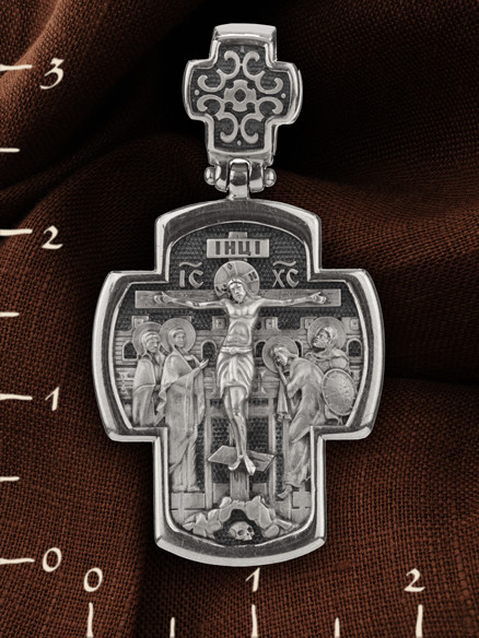 Крест из белого золота