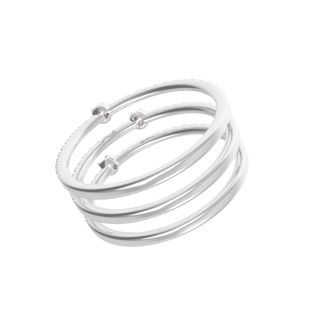 Кольцо из белого золота c бриллиантами