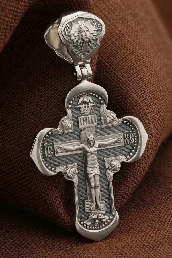 Крест из белого золота