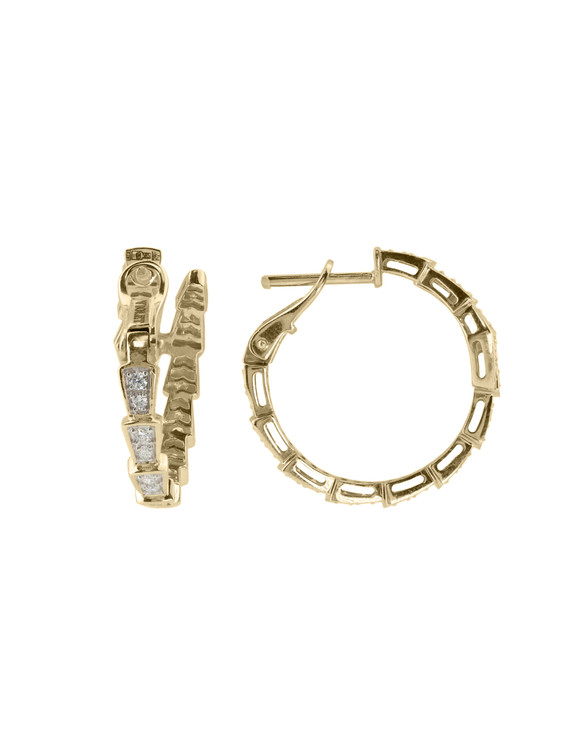 Серьги из лимонного золота c бриллиантами