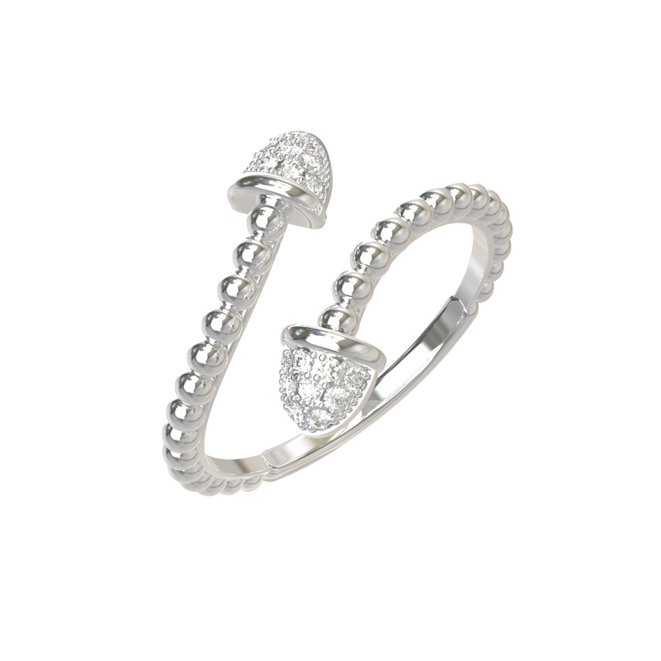 Кольцо из белого золота c бриллиантами