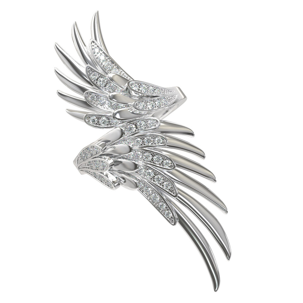 Кольцо из белого золота