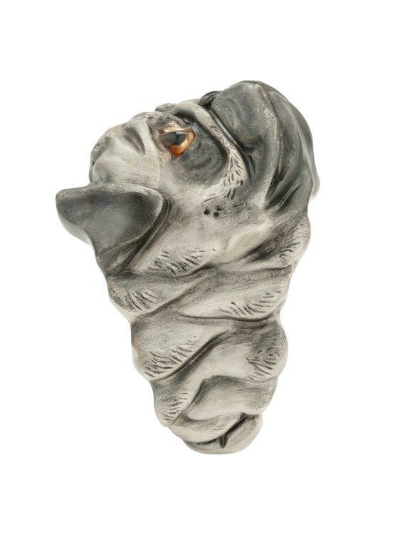 Кольцо из белого золота c эмаль