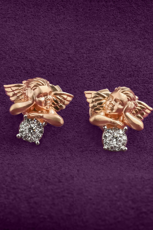 Серьги из золота c бриллиантами