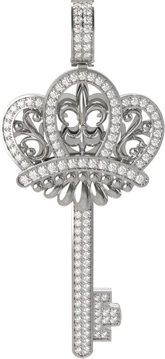 Подвеска из белого золота c бриллиантами