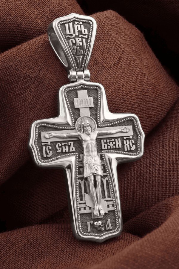 Крест из белого золота