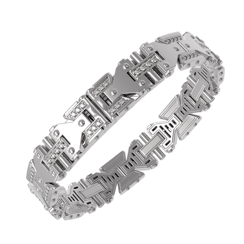 Браслет из белого золота c бриллиантами