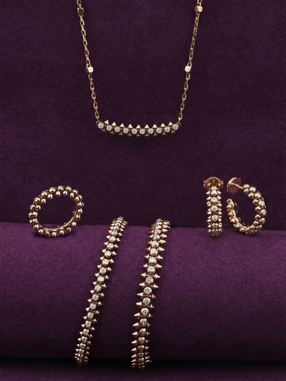 Серьги из розового золота c бриллиантами