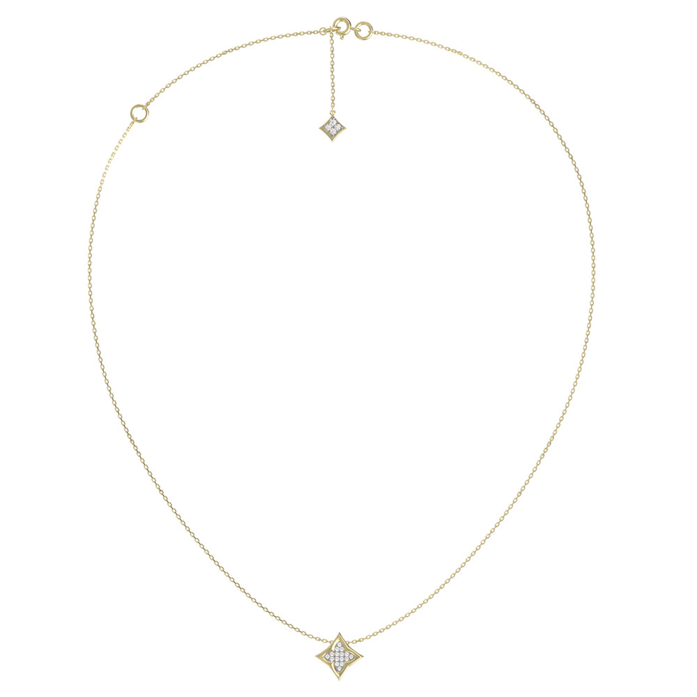 Колье из лимонного золота c бриллиантами