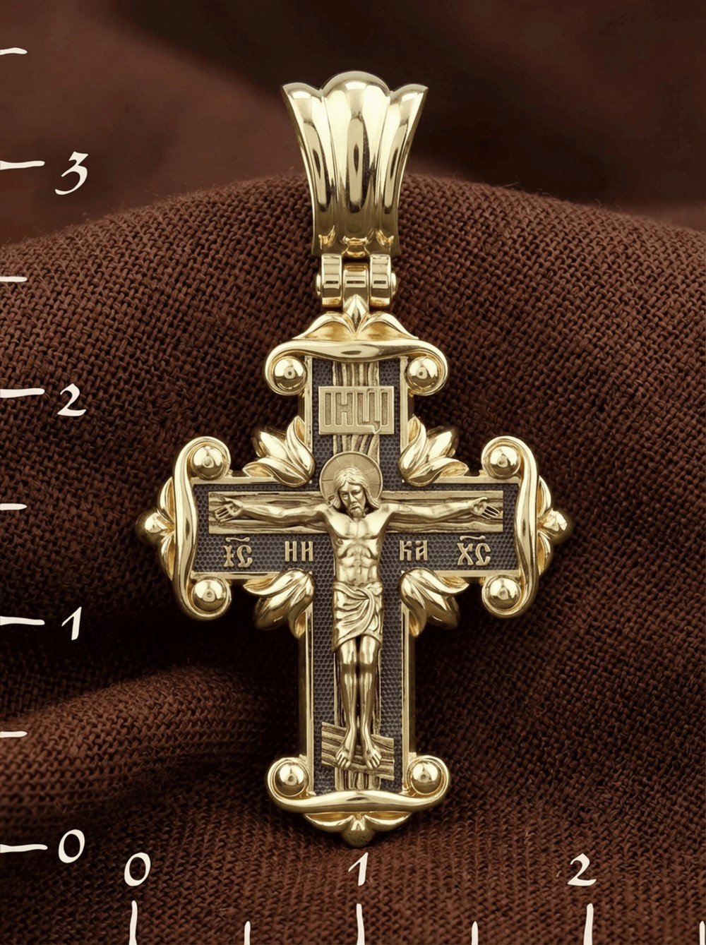 Крест из лимонного золота