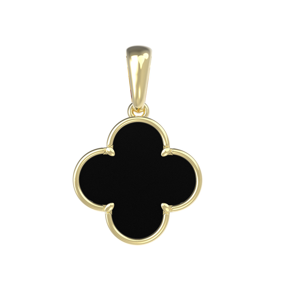 Подвеска из лимонного золота c ониксом