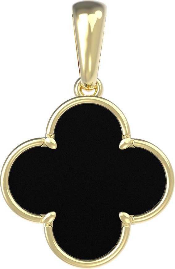 Подвеска из лимонного золота c ониксом