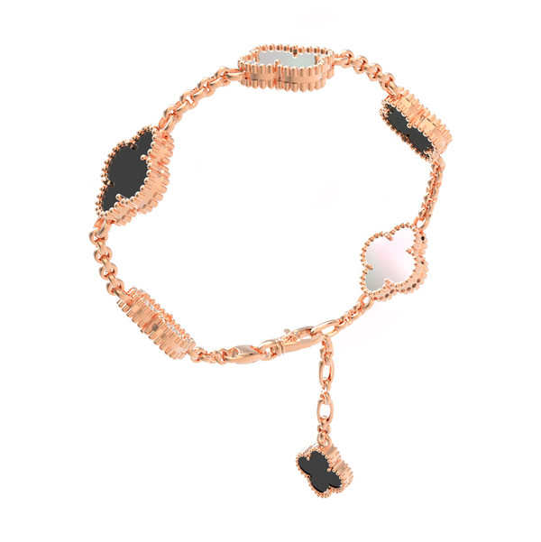 Браслет из золота c ониксом и перламутром