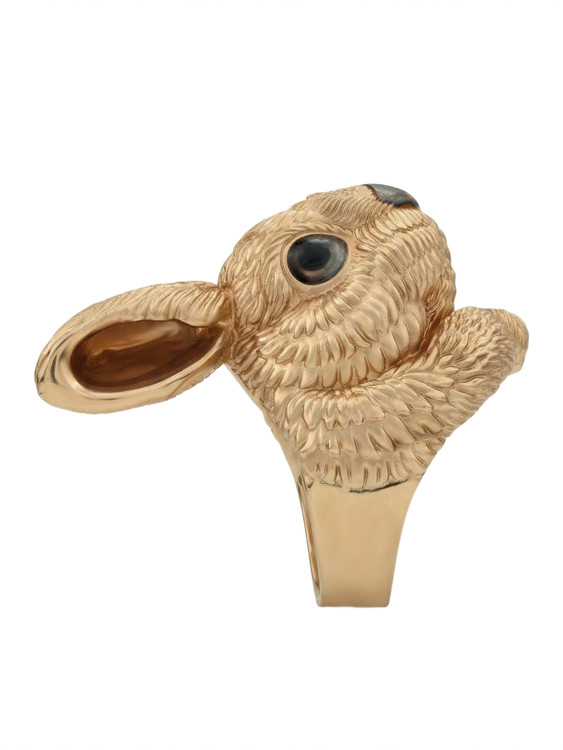 Кольцо из золота c эмалью