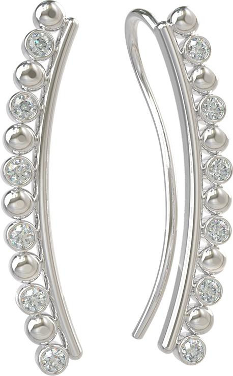 Серьги из белого золота c бриллиантами