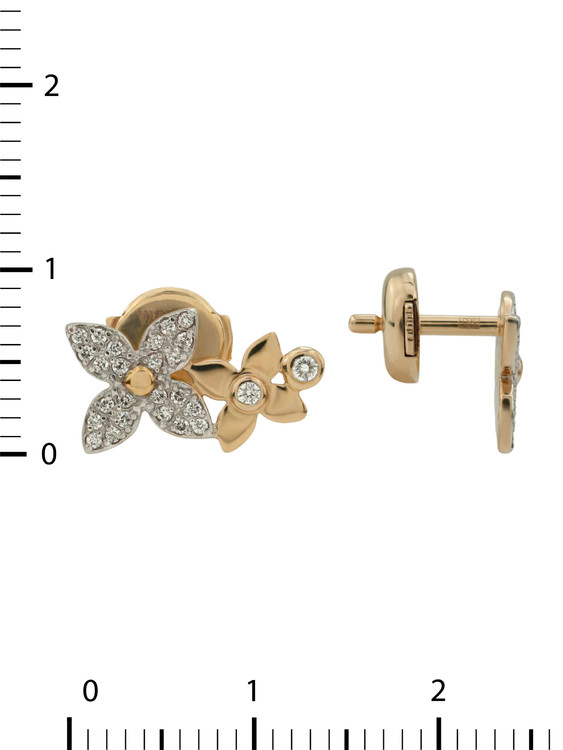 Серьги из золота c бриллиантами