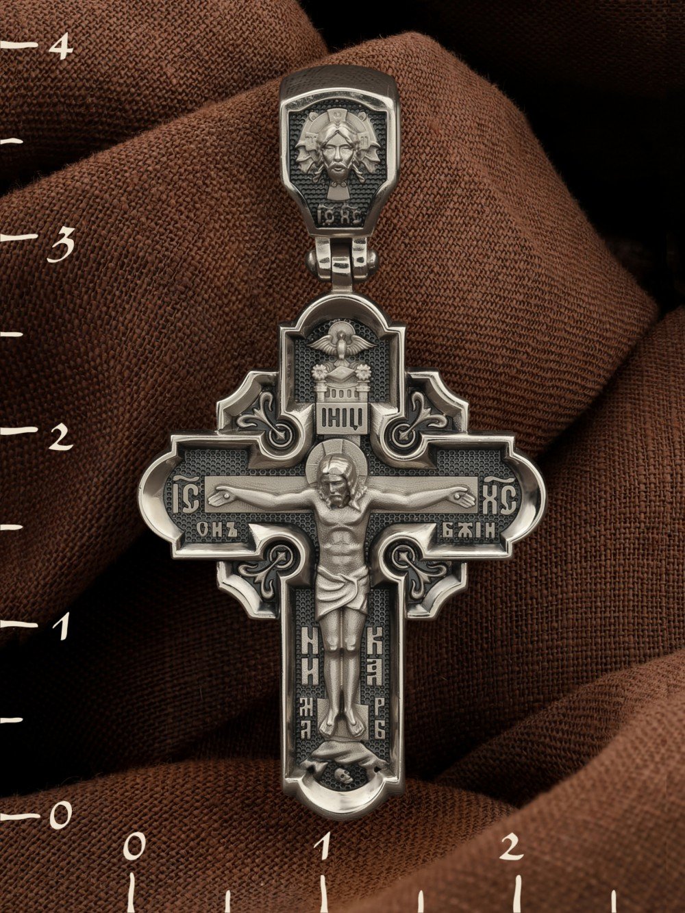 Крест из белого золота