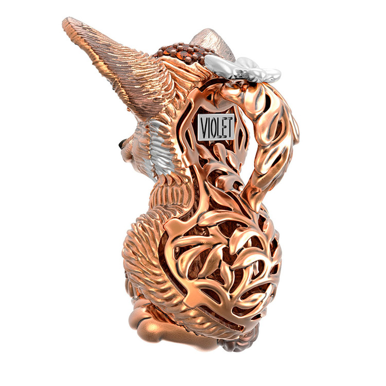 Подвеска из золота c эмаль и фианитом