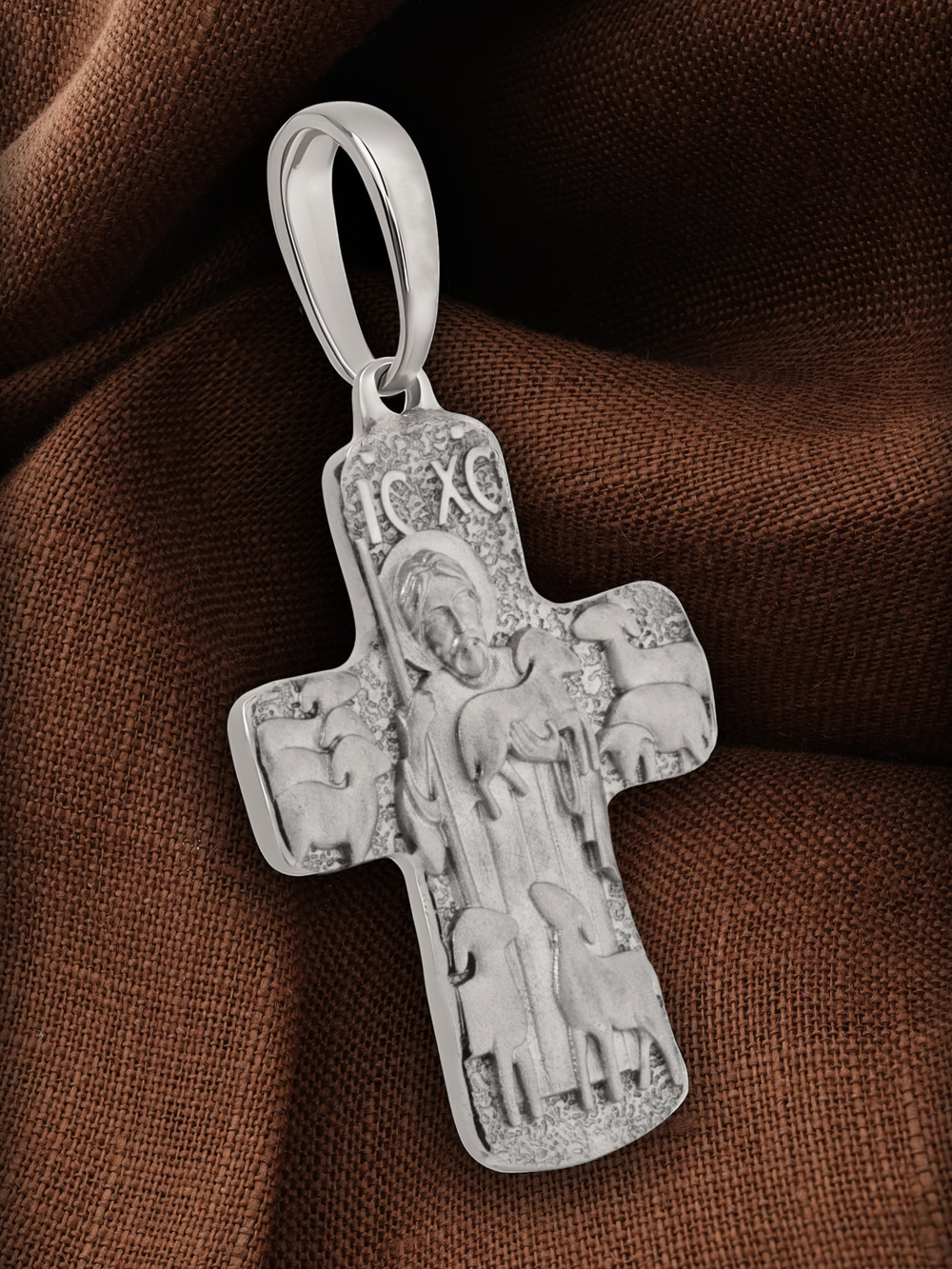 Крест из белого золота