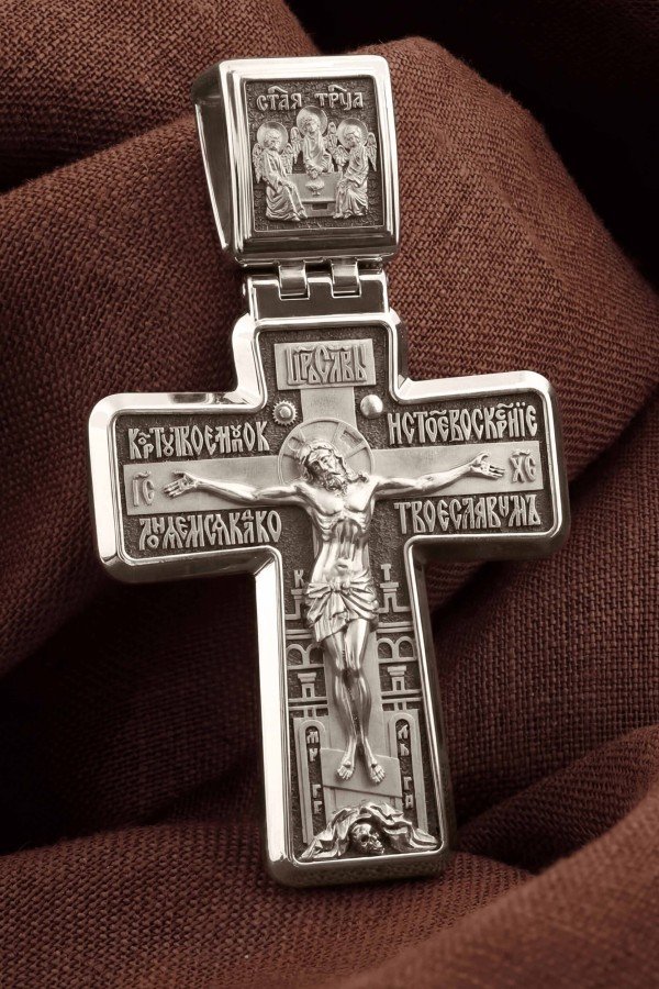 Крест из белого золота