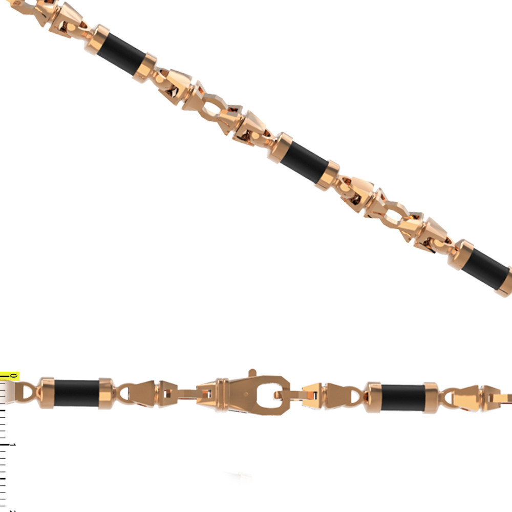 Цепь из золота c ониксом