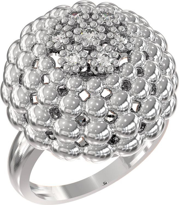 Кольцо из белого золота c бриллиантами