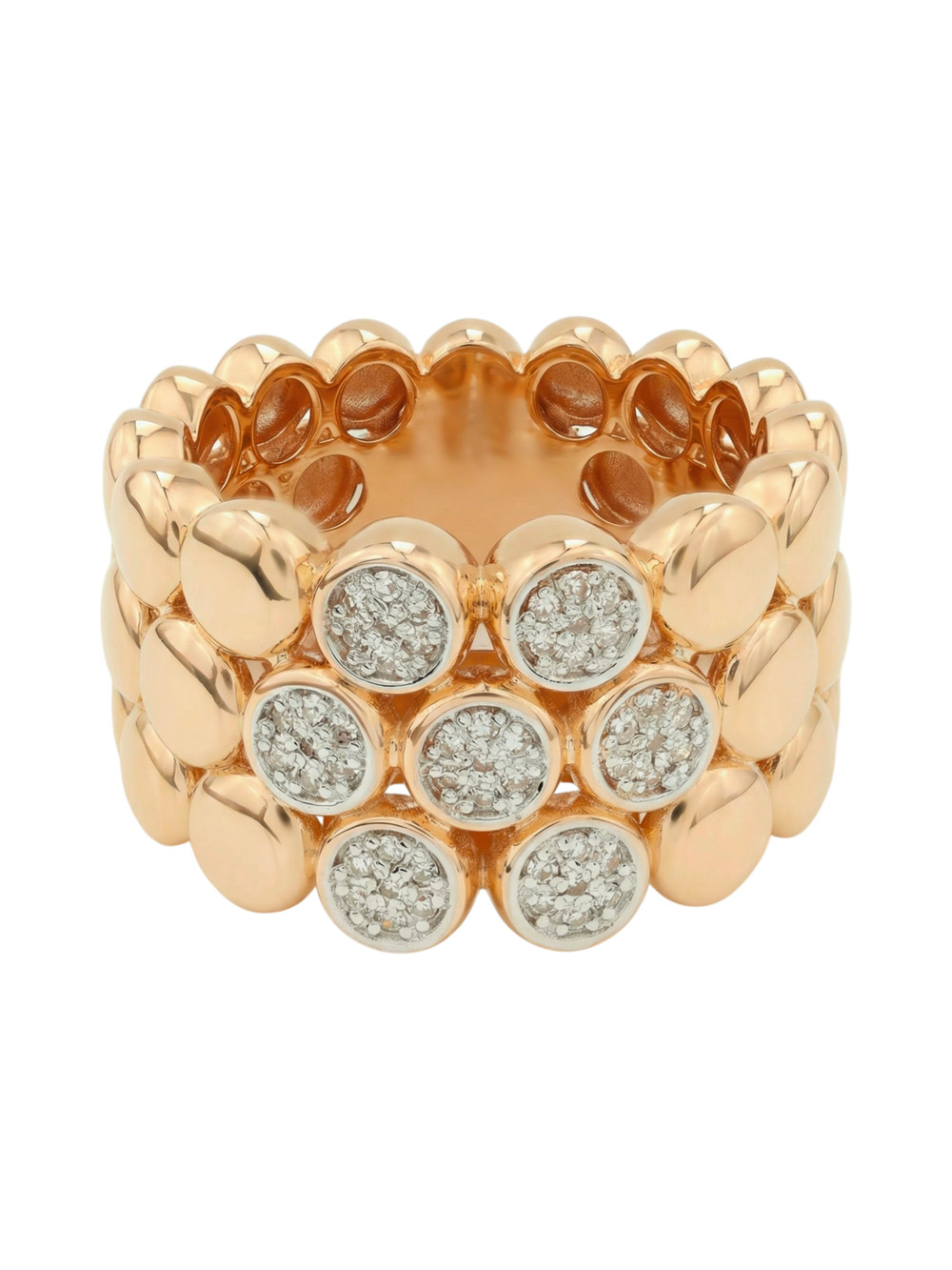 Кольцо из золота c бриллиантами и рубином