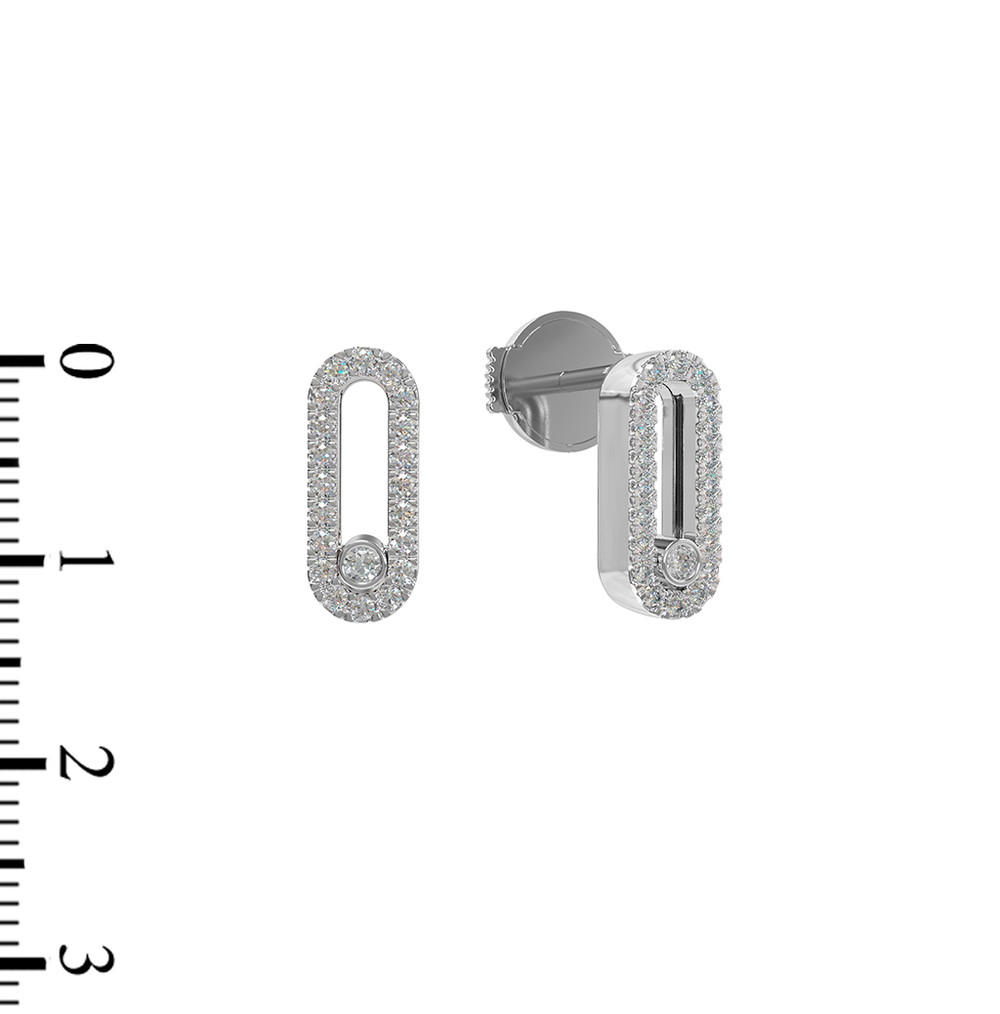 Серьги из белого золота c бриллиантами