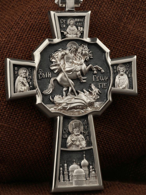 Крест из белого золота