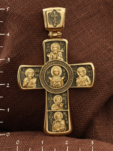 Крест из лимонного золота