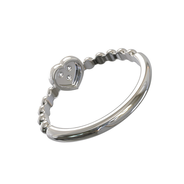 Кольцо из белого золота c бриллиантами