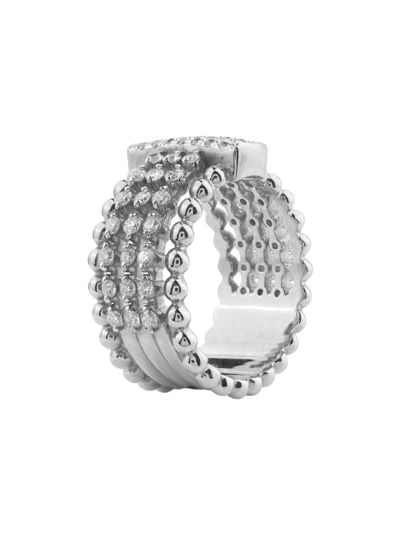 Кольцо из белого золота c бриллиантами