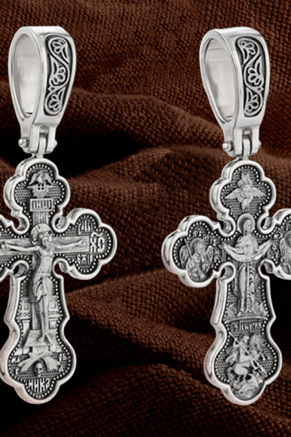 Крест из белого золота