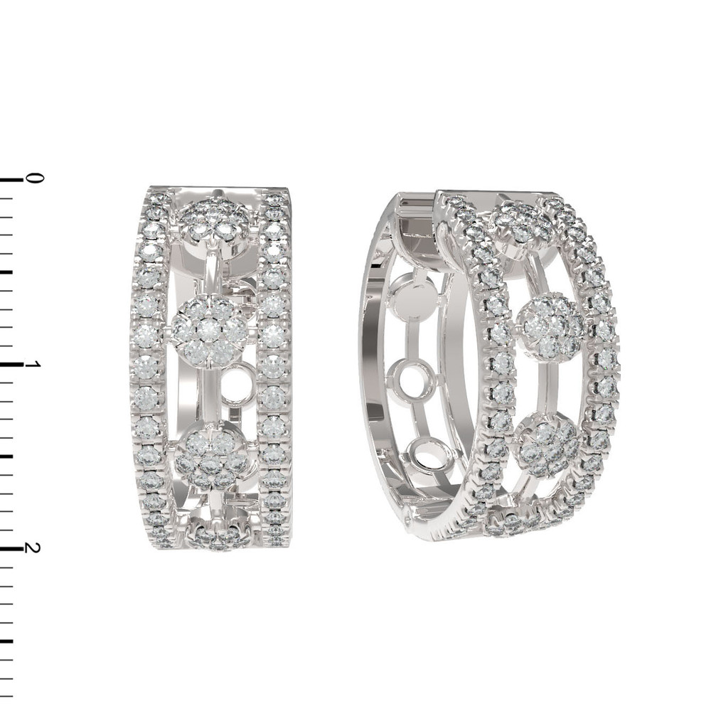 Серьги из белого золота c бриллиантами