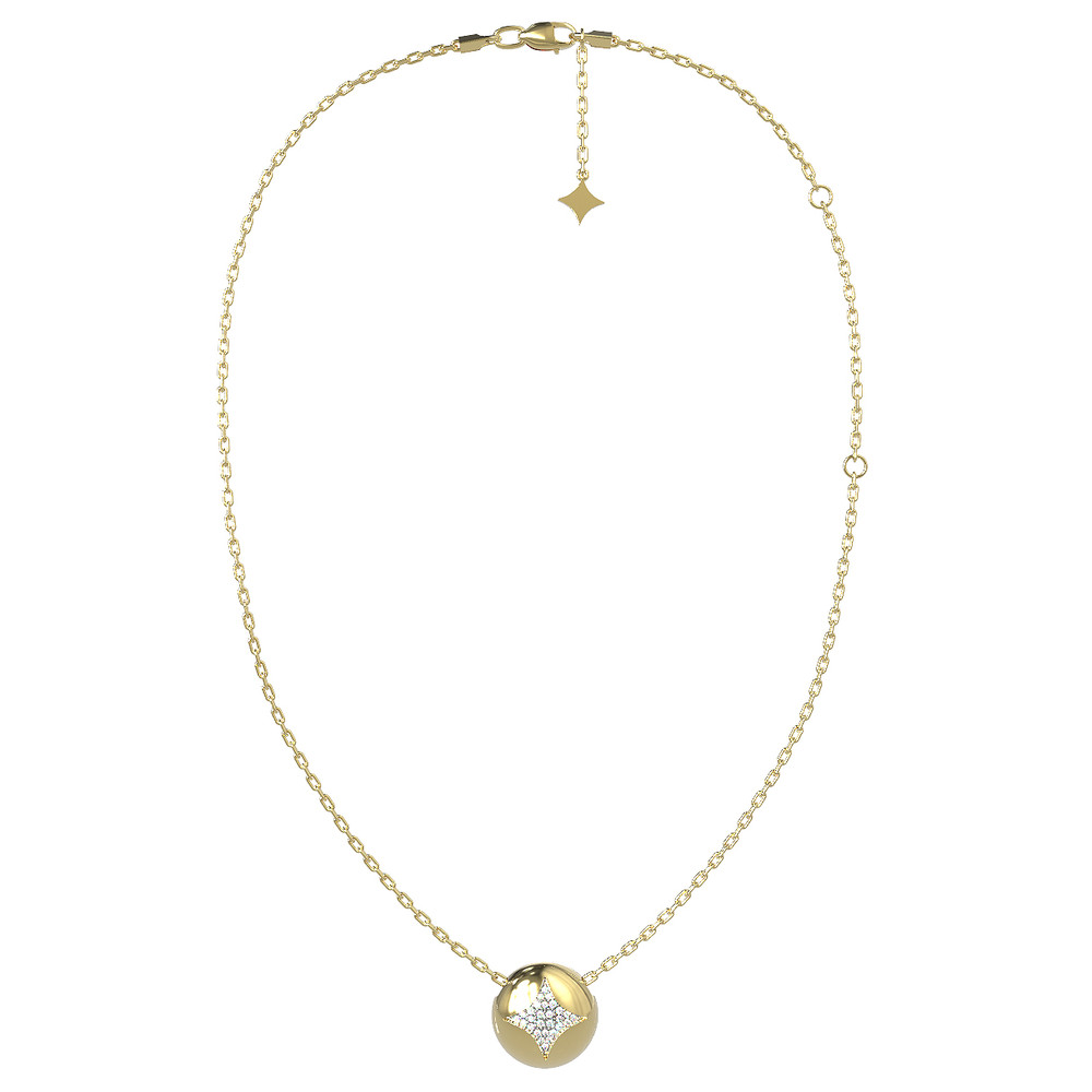 Колье из лимонного золота c бриллиантами