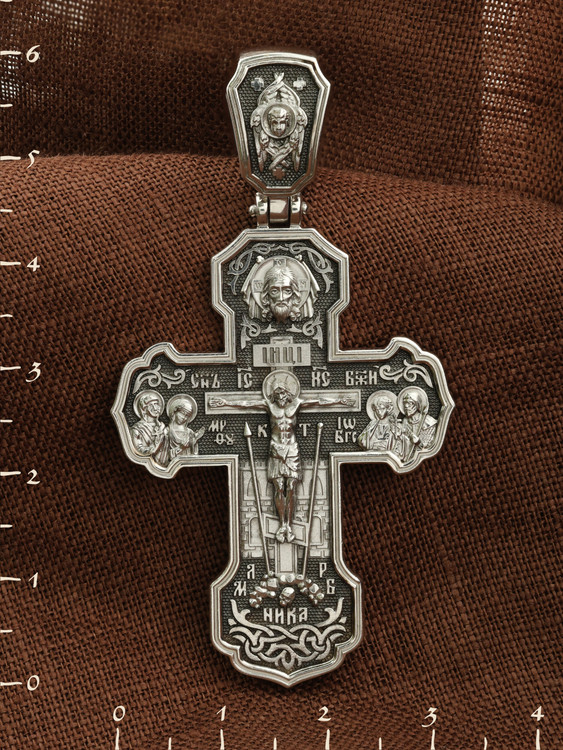 Крест из белого золота