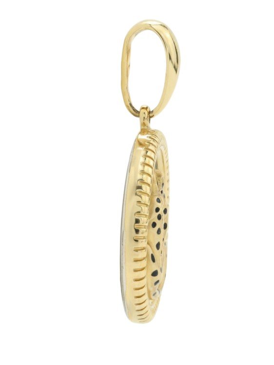 Подвеска из лимонного золота c эмаль