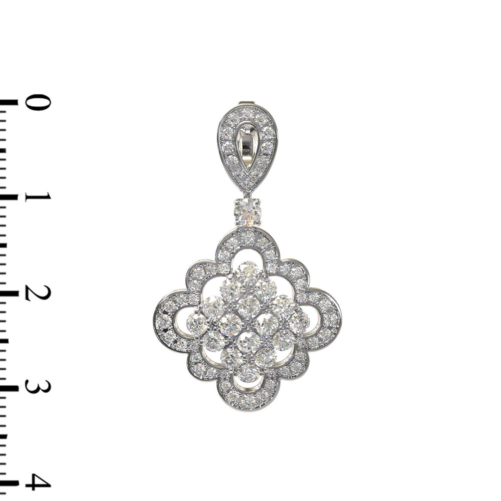 Подвеска из белого золота c бриллиантами
