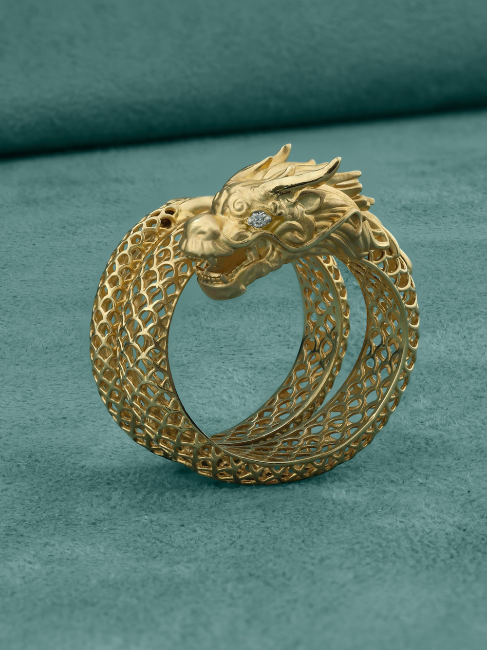 Кольцо из лимонного золота c бриллиантами