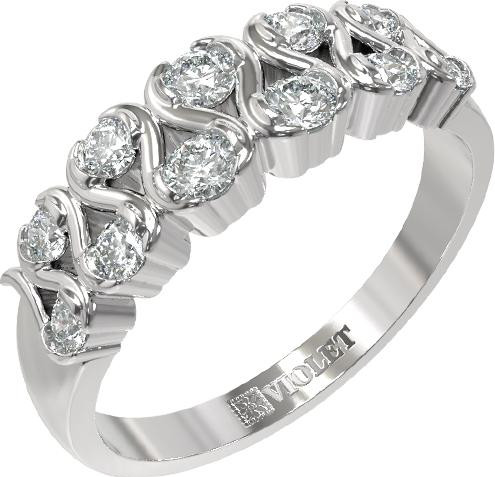 Кольцо из белого золота c бриллиантами