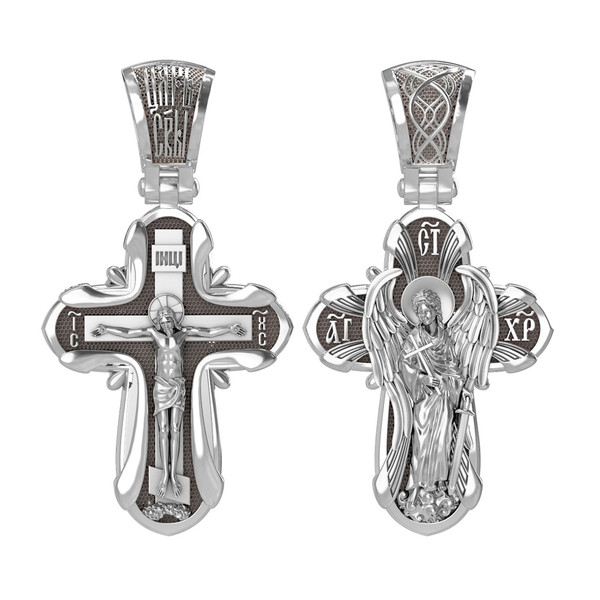 Крест из белого золота