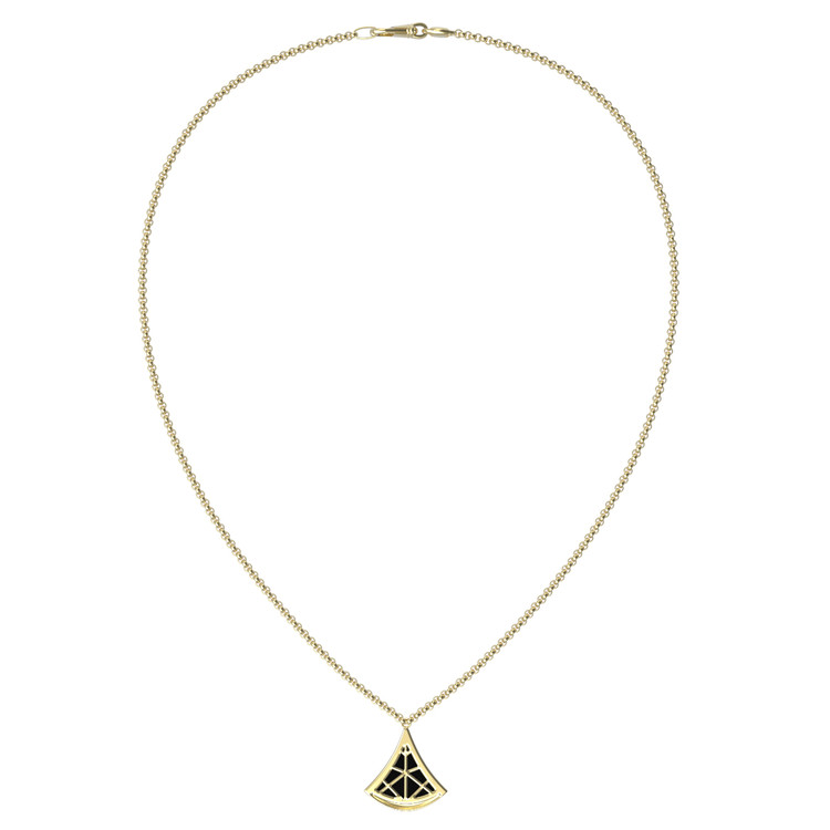 Колье из лимонного золота c ониксом